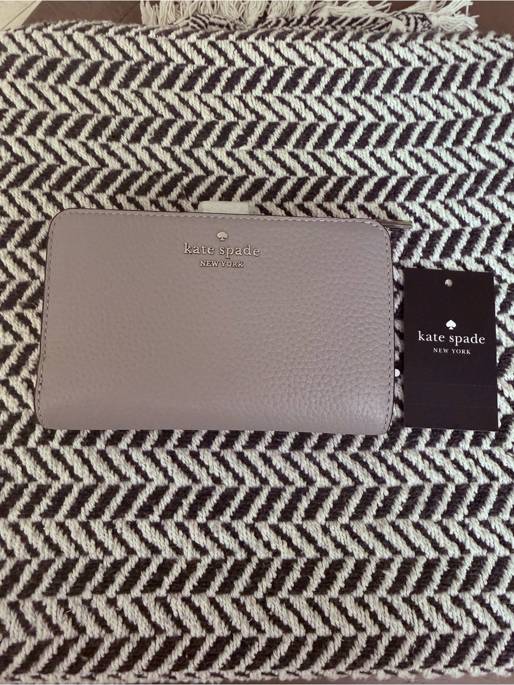 Kate Spade New York Pebbled Leather Compact Zip Wallet
